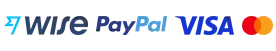 Accepted online payments: Wise, PayPal, Visa, Mastercard